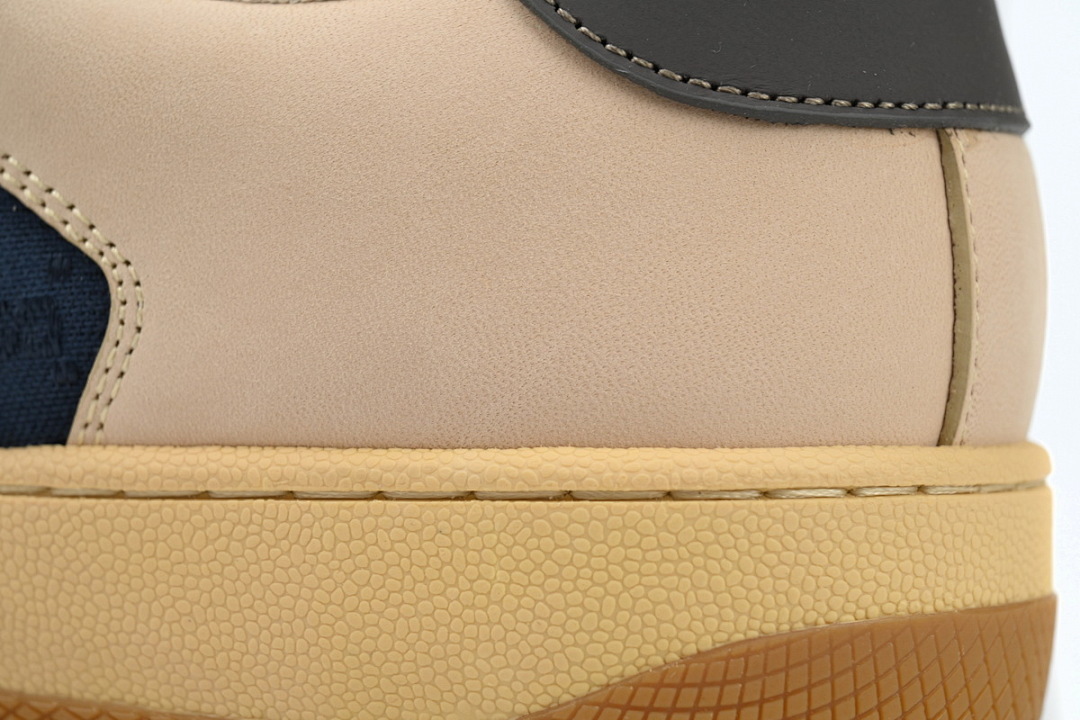 FC God Batch Gucci Screener GG Canvas Low-Top Sneakers, Beige with Blue-Orange 