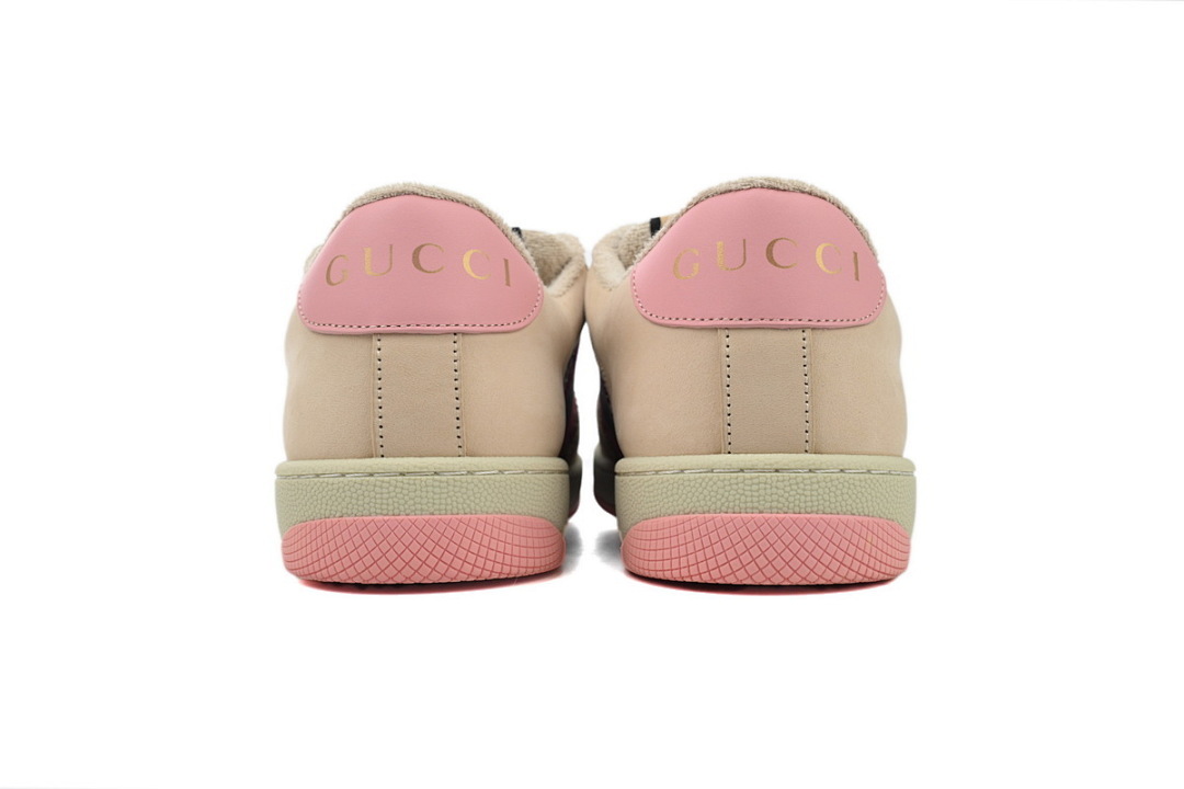 FC God Batch Gucci Screener GG Canvas Low-Top Sneakers, Beige with Blue-Orange 