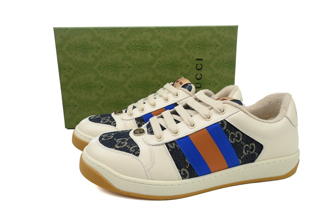 FC God Batch Gucci Screener White & Blue Sneakers
