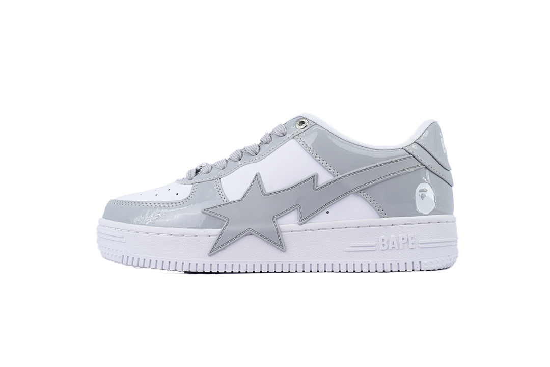 A BATHING APE Grey & White Star OZXSHMX91310N