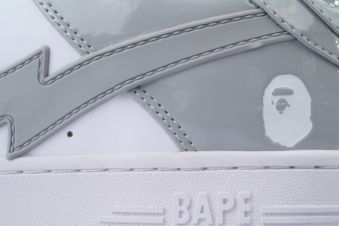 A BATHING APE Grey & White Star OZXSHMX91310N