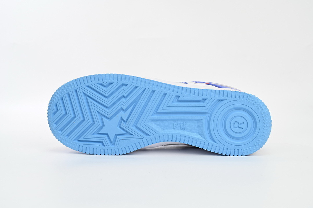  A Bathing Ape Bape Sta Low Black Blue Color Spray Painting 1H73 191 913