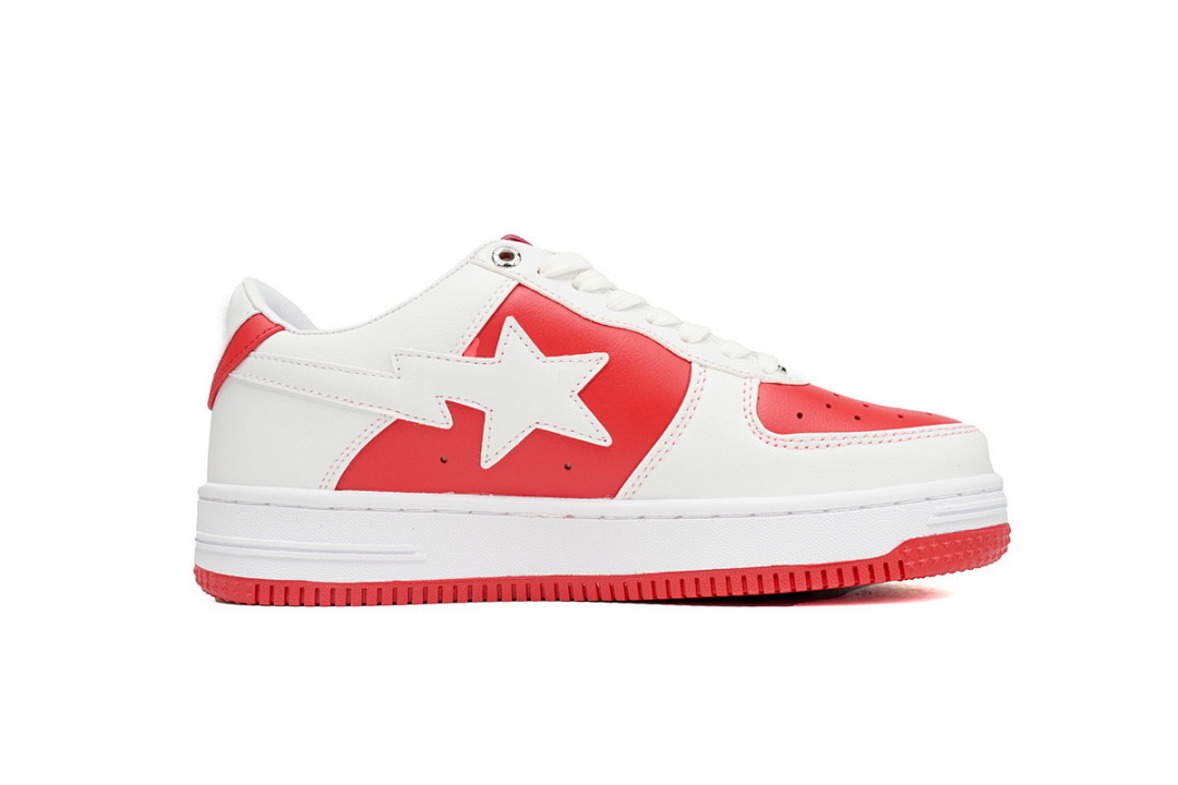 A Bathing Ape Bape Sta Low Red And White OZXSH W291 328 