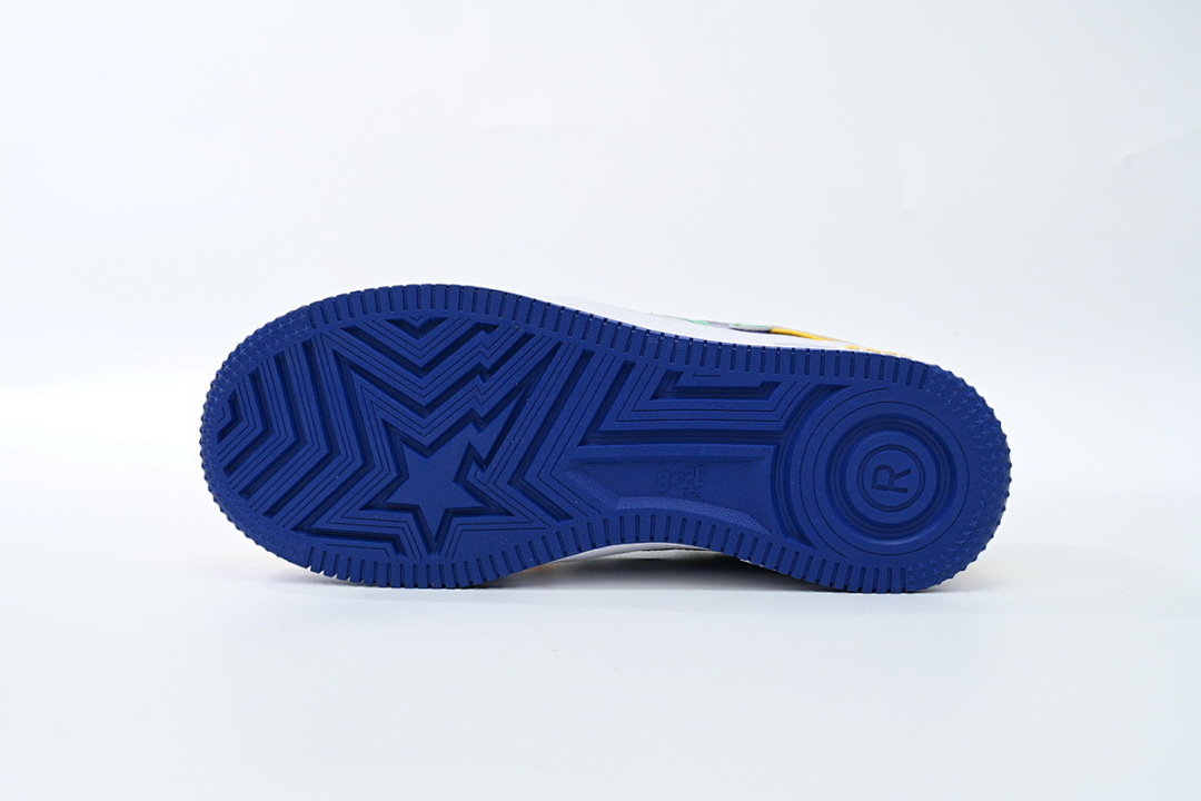  A Bathing Ape Bape Sta Low Black Yellow Green Orchid 1180 191 004