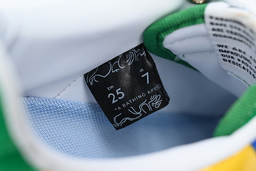  A Bathing Ape Bape Sta Low Black Yellow Green Orchid 1180 191 004