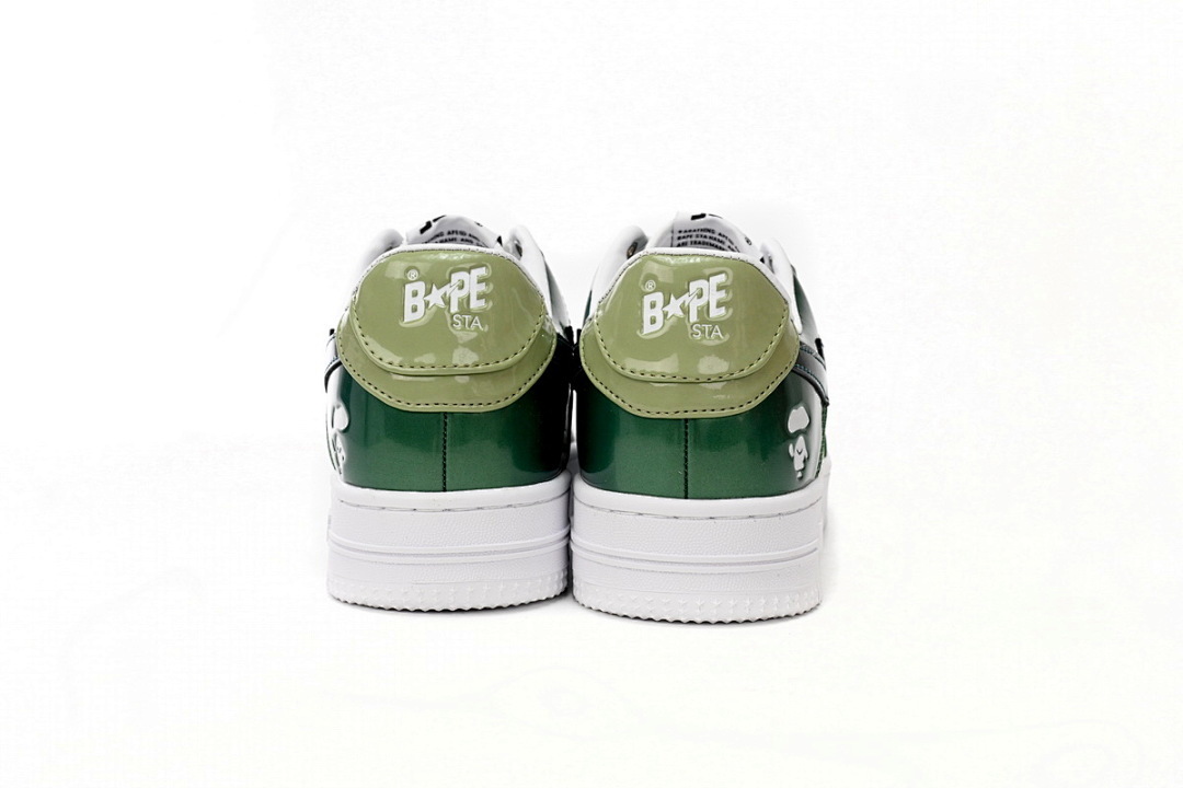 A Bathing Ape Bape Sta Low Black Green Mirror Surface 1H20 190 046 