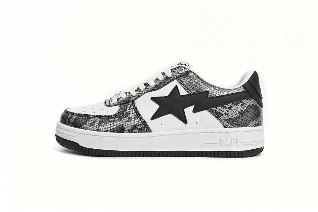  A Bathing Ape Bape Sta Low Black Black Snake Skin 1180 191 009