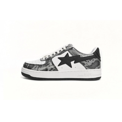  A Bathing Ape Bape Sta Low Black Black Snake Skin 1180 191 009 01