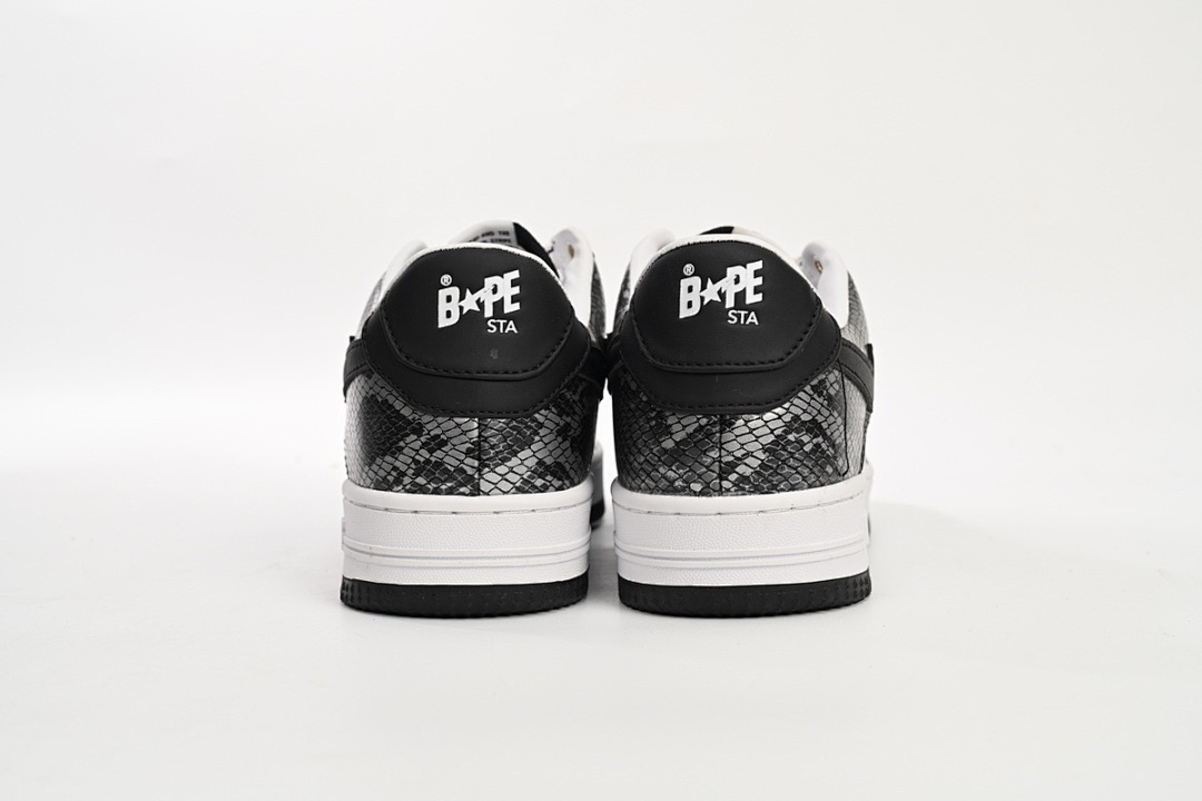  A Bathing Ape Bape Sta Low Black Black Snake Skin 1180 191 009