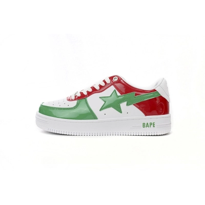 A Bathing Ape Bape Sta Low Red, white, and Green 1180-191-004  01