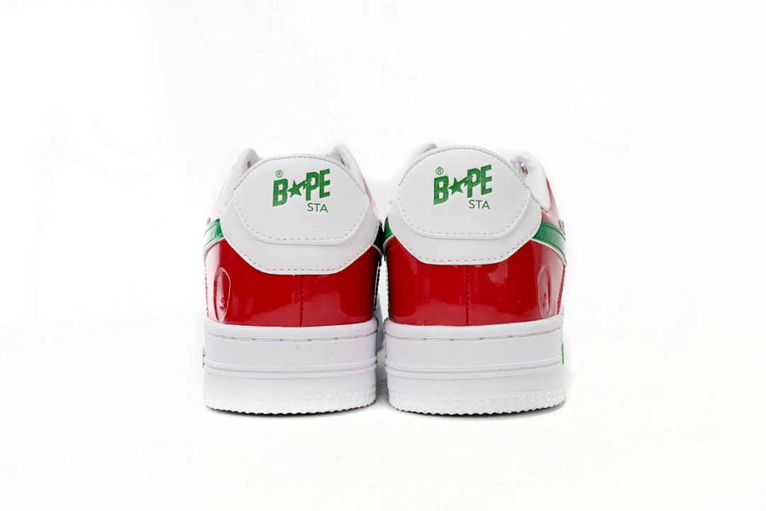 A Bathing Ape Bape Sta Low Red, white, and Green 1180-191-004 