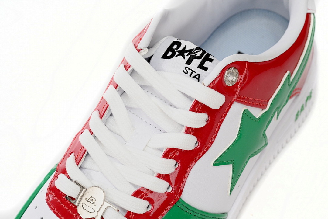 A Bathing Ape Bape Sta Low Red, white, and Green 1180-191-004 