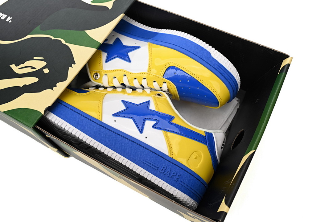  A Bathing Ape Bape Sta Low White Baolan Yellow 1180-191-006
