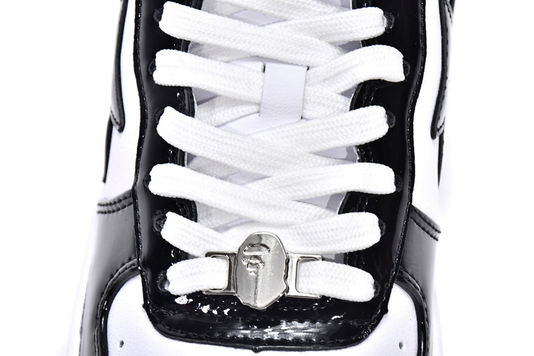  A Bathing Ape Bape Sta Low Black White 1H70-191-001