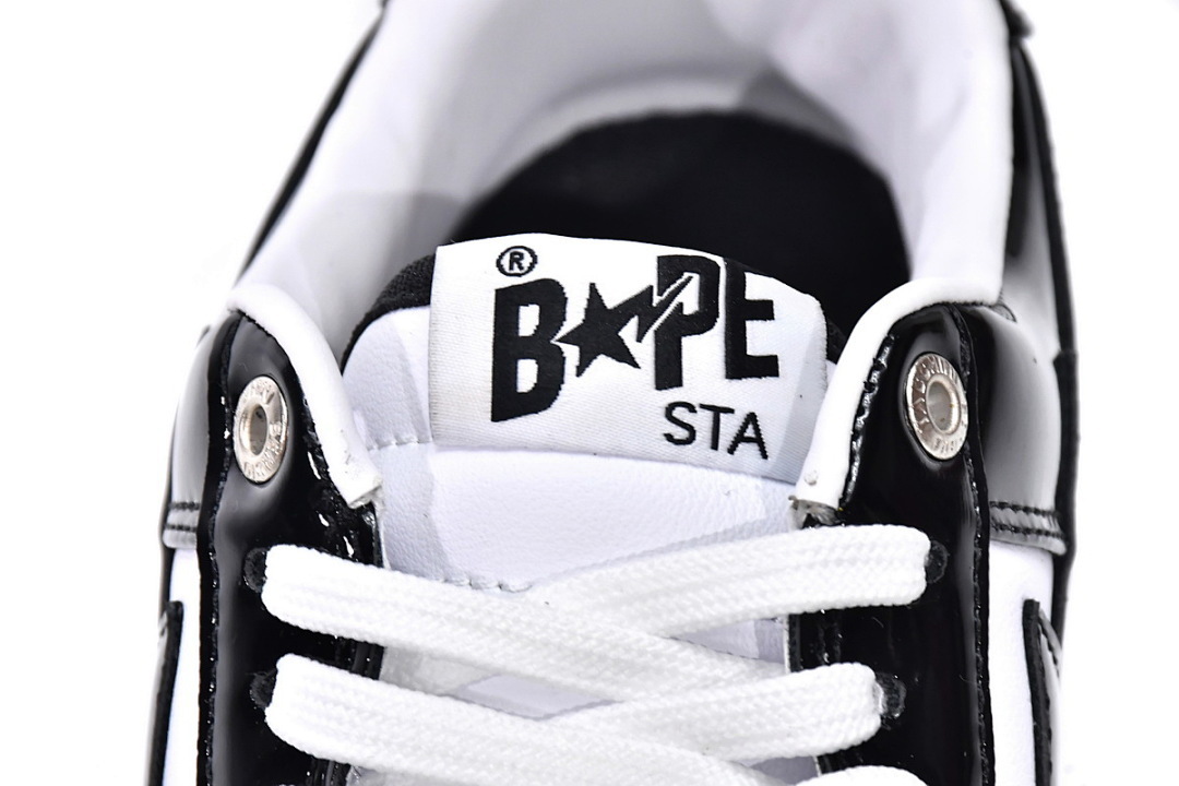  A Bathing Ape Bape Sta Low Black White 1H70-191-001