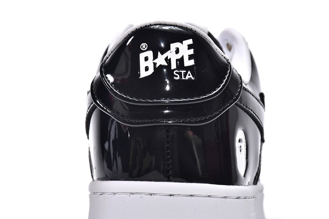  A Bathing Ape Bape Sta Low Black White 1H70-191-001