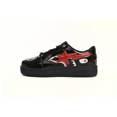 A Bathing Ape Bape Sta Low Black Shark 1H30 191 012  01