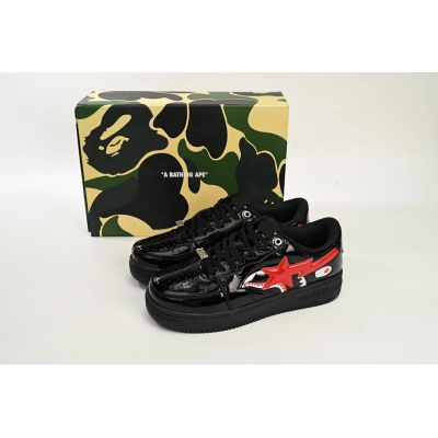A Bathing Ape Bape Sta Low Black Shark 1H30 191 012  02