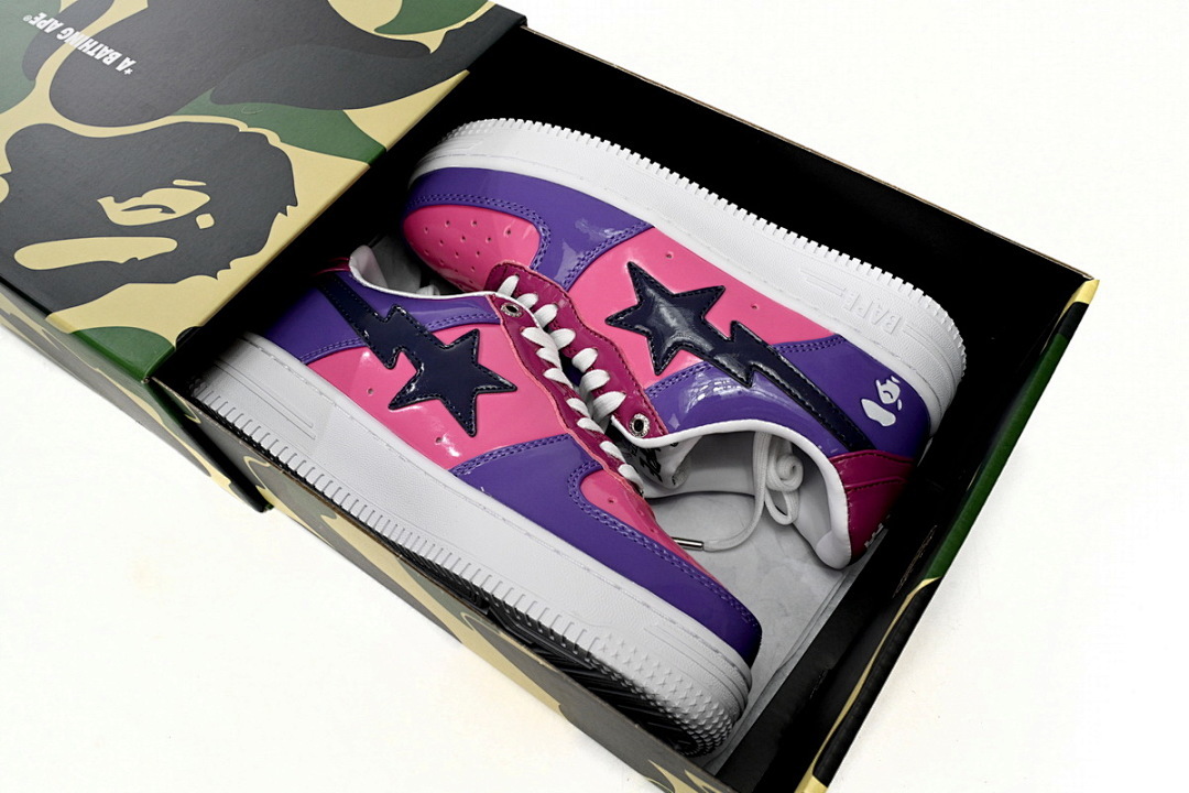  A Bathing Ape Bape Sta Low Purple Mirror Surface 1H20 191 046