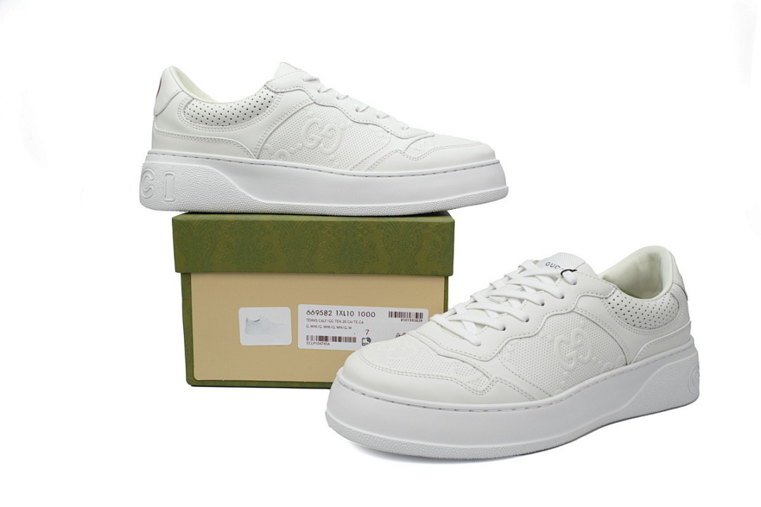 FC God BatchGucci All-White GG Platform