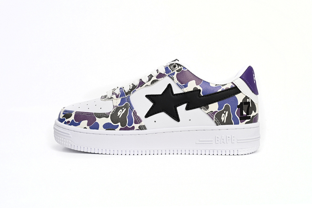 A Bathing Ape Bape Sta Low White Purple Color Spray 1H30-191-004 