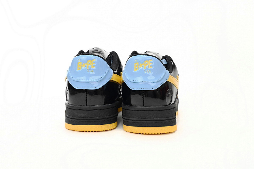 A Bathing Ape Bape Sta Low Black, Blue, And Yellow 1H20 191 046 