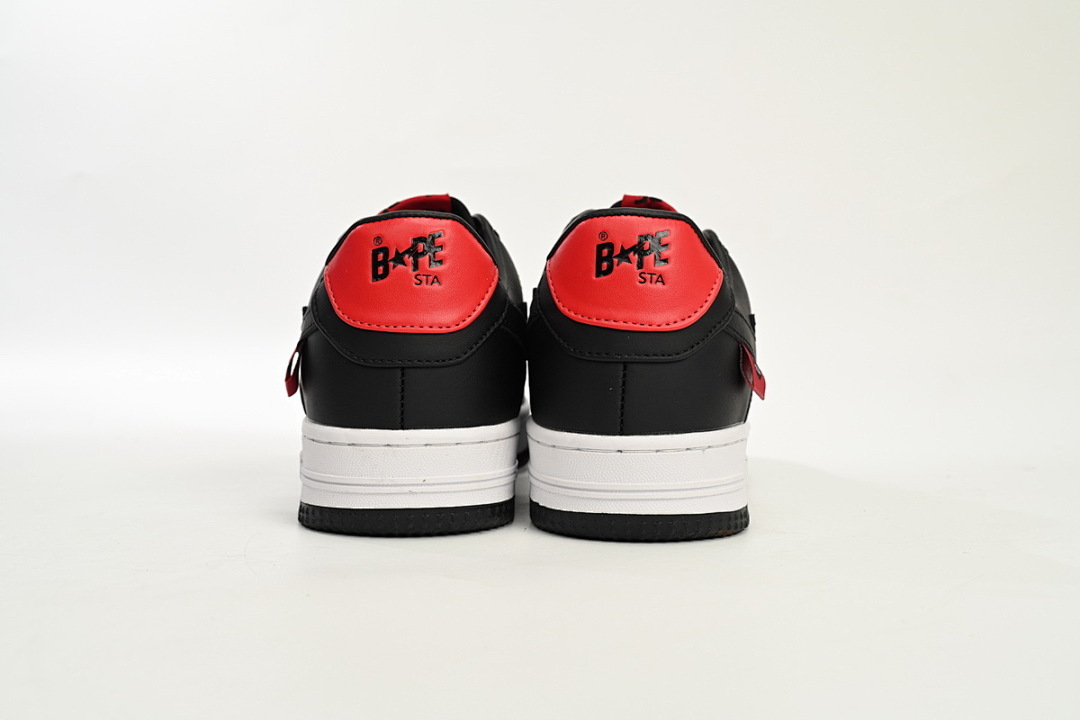 A Bathing Ape Bape Sta Low Black and Red Co Branding 7123-191-901 