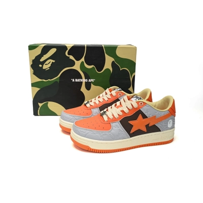A Bathing Ape Bape Sta Low Grey orange Red 1H70-291-002  02