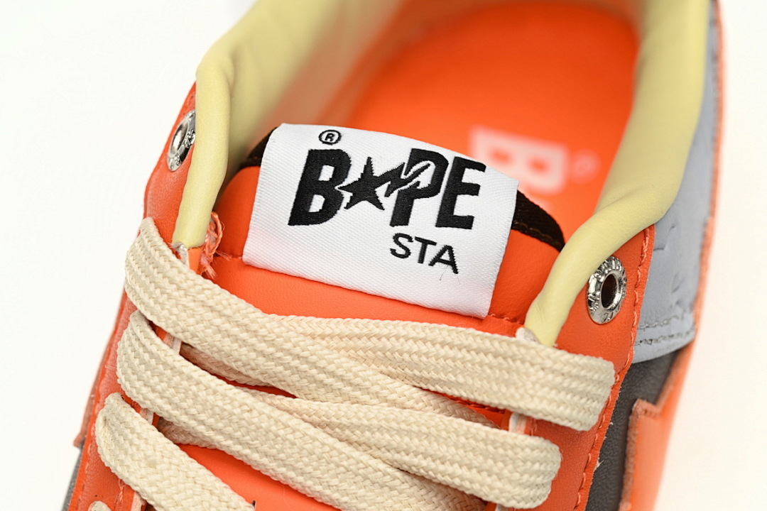 A Bathing Ape Bape Sta Low Grey orange Red 1H70-291-002 