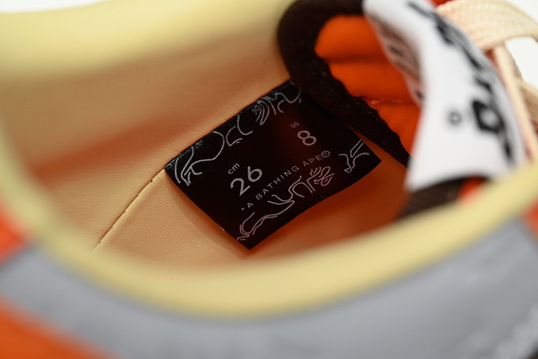 A Bathing Ape Bape Sta Low Grey orange Red 1H70-291-002 