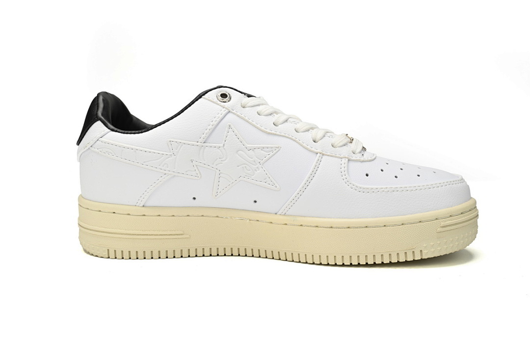  A Bathing Ape Bape Sta Low White And Black Rice 1H70-191-022