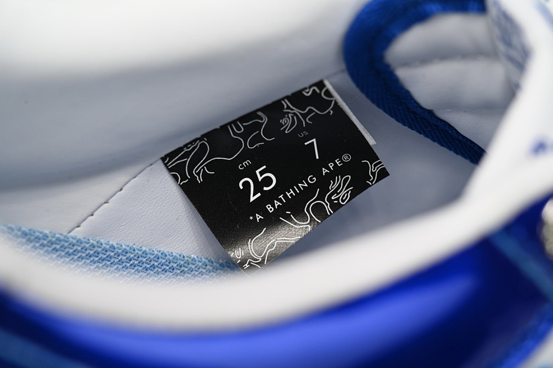 A Bathing Ape Bape Sta Low Blue and White Mirror Finish 1170-191-022 