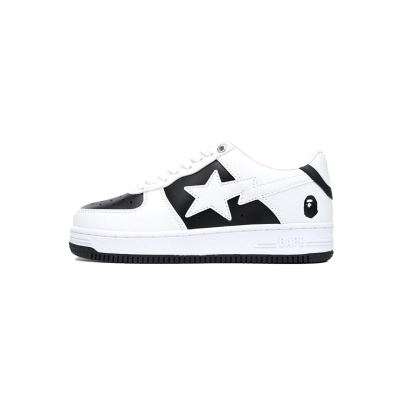 A Bathing Ape Bape Sta Low Black And White OZXSH W291 328  01