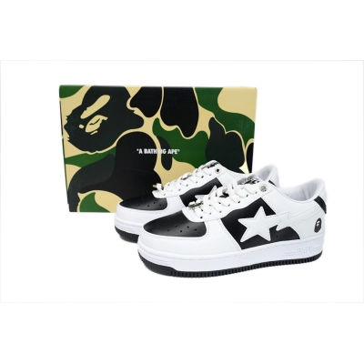 A Bathing Ape Bape Sta Low Black And White OZXSH W291 328  02