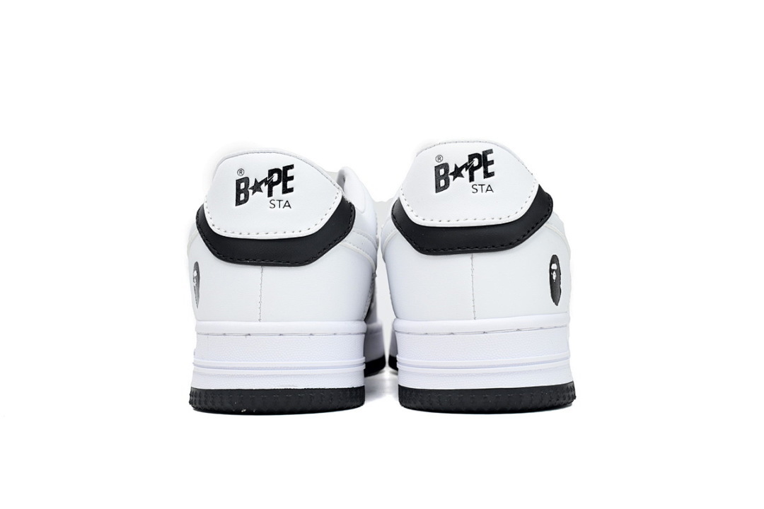 A Bathing Ape Bape Sta Low Black And White OZXSH W291 328 
