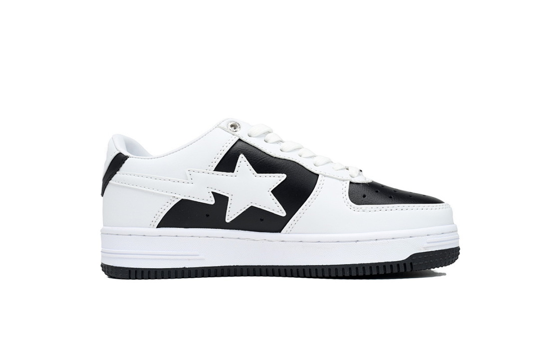 A Bathing Ape Bape Sta Low Black And White OZXSH W291 328 