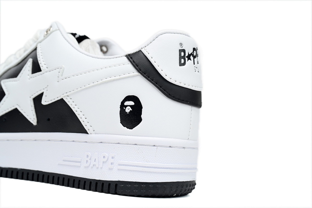 A Bathing Ape Bape Sta Low Black And White OZXSH W291 328 