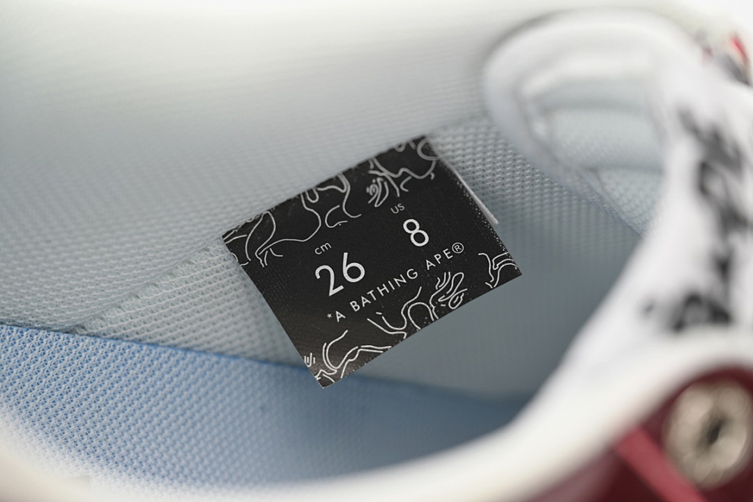  A Bathing Ape Bape Sta Low Sprinkle Red 1180-191-0096