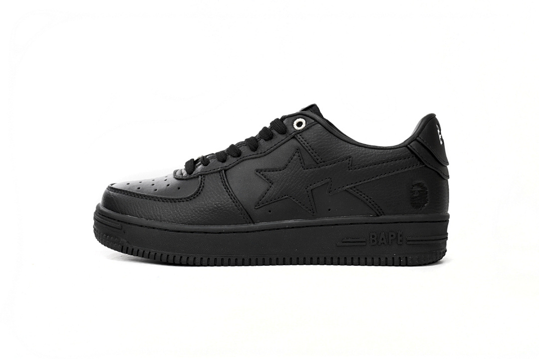 A Bathing Ape Bape Sta Low Black  1J30 -191- 013 