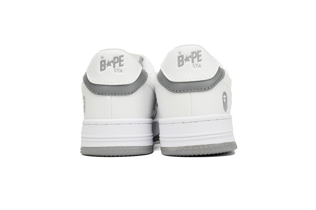 A Bathing Ape Bape Sta Low Grey White OZXSH W291 328 