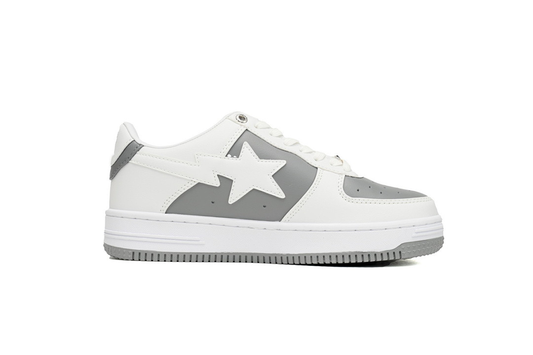 A Bathing Ape Bape Sta Low Grey White OZXSH W291 328 