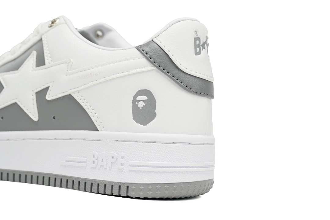 A Bathing Ape Bape Sta Low Grey White OZXSH W291 328 