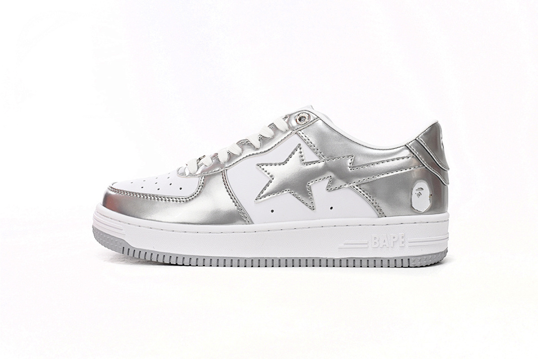  A Bathing Ape Bape Sta Low Silver 1H73 191 921