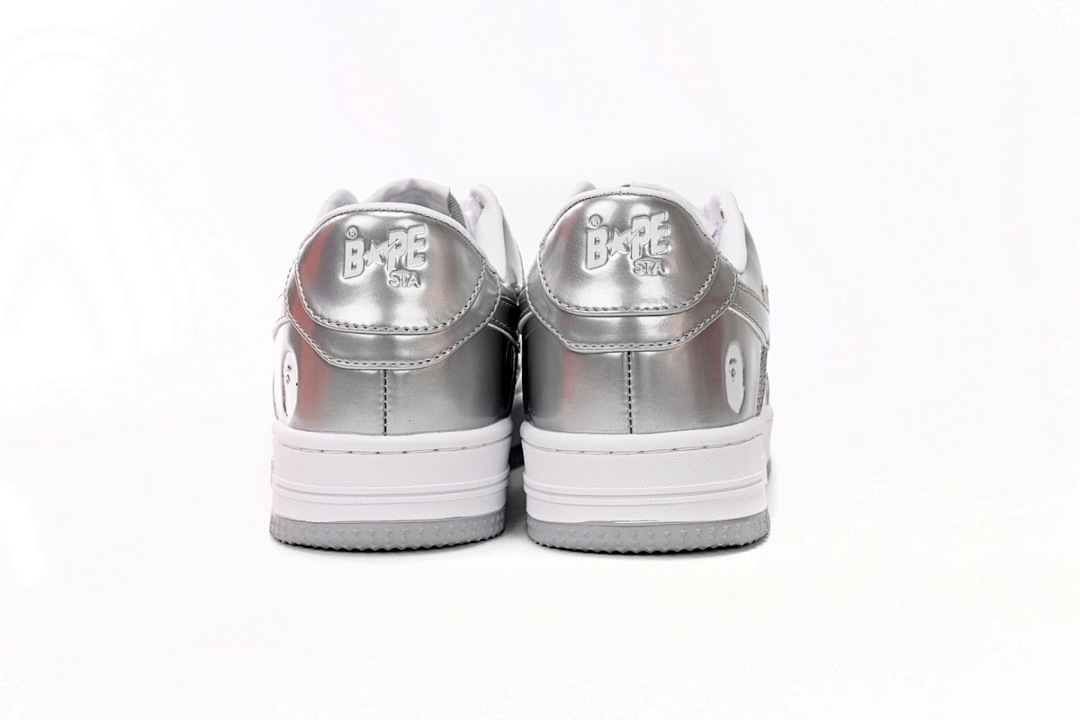  A Bathing Ape Bape Sta Low Silver 1H73 191 921