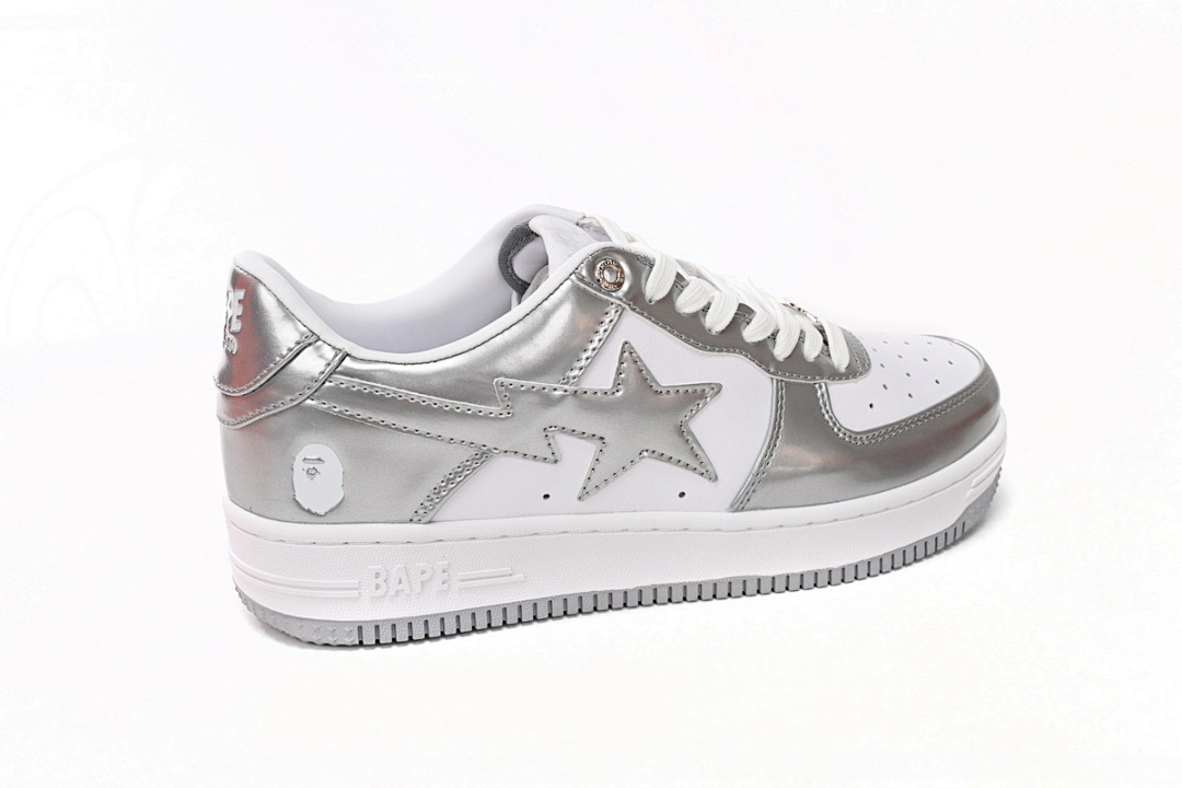  A Bathing Ape Bape Sta Low Silver 1H73 191 921