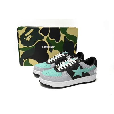 A Bathing Ape Bape Sta Low Grey Black Green 1H70-191-002  02