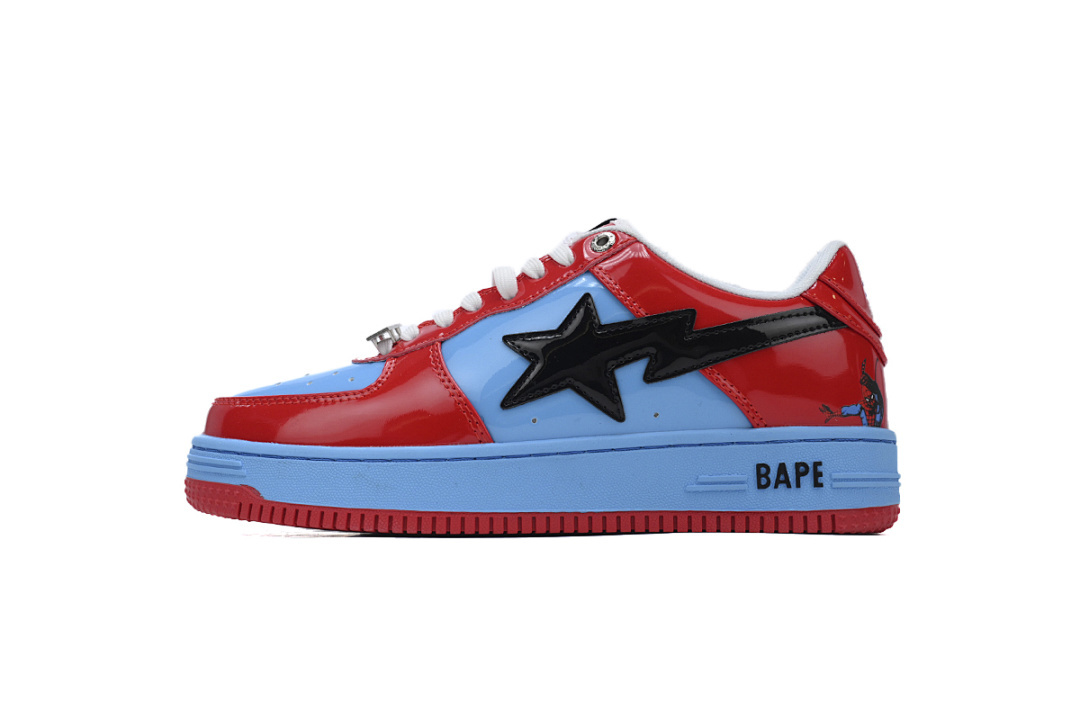 A BATHING APE Bapesta Red Blue 1I73-191-916 