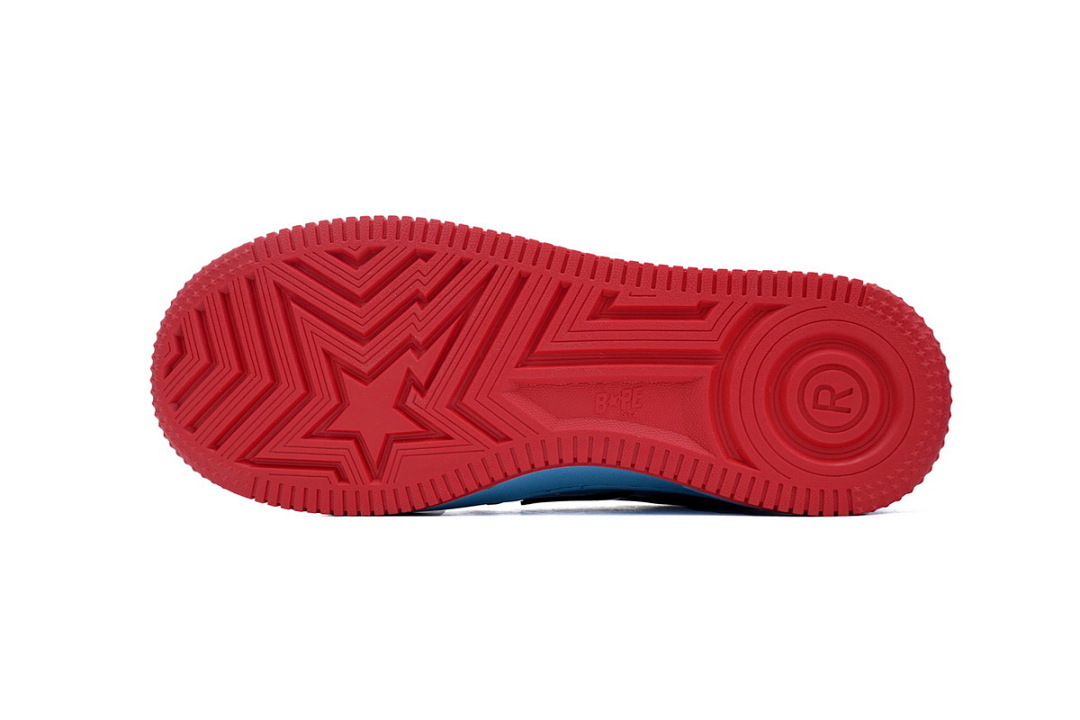 A BATHING APE Bapesta Red Blue 1I73-191-916 