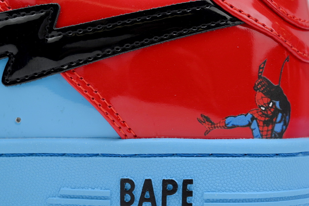A BATHING APE Bapesta Red Blue 1I73-191-916 