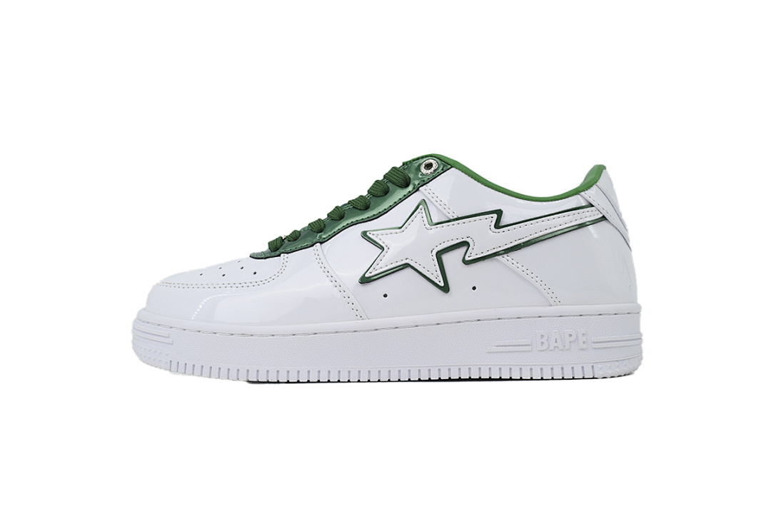 A BATHING APE Bapesta White Green 1J30-191-017